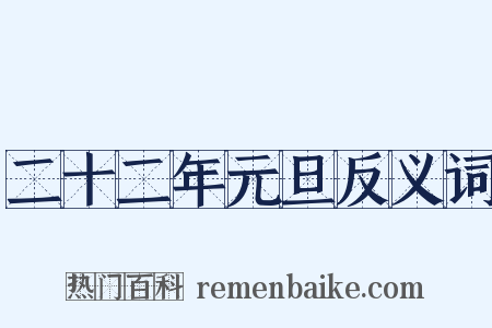 二十二年元旦反义词是什么意思的图片